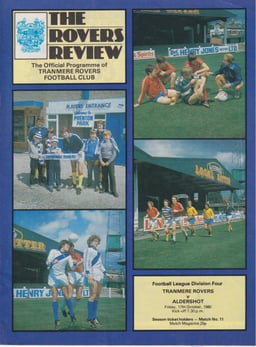 Tranmere Rovers v Aldershot Match Programme 1980-10-17
